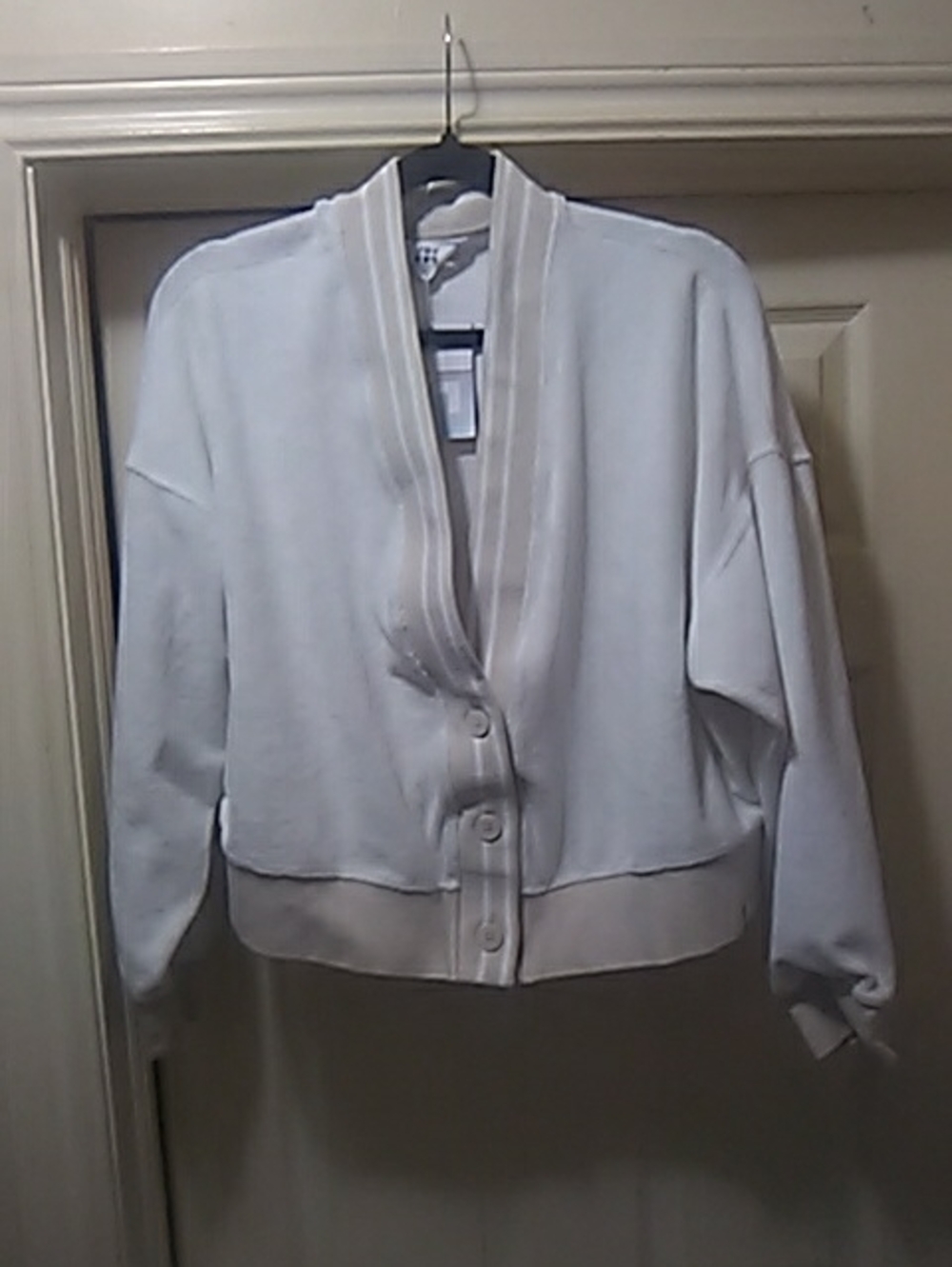 💲1⃣6⃣▶▶JoyLab Cream Button-Front Terry Cardigan Blazer